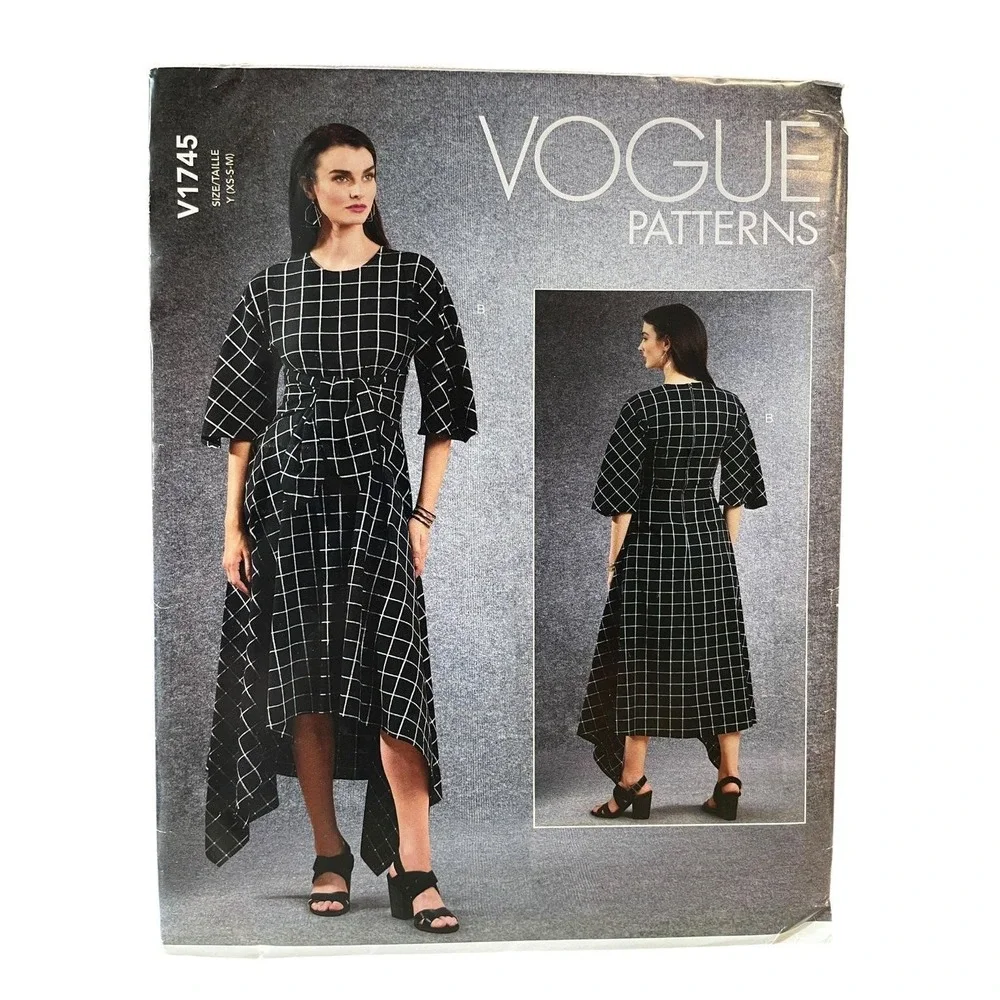 Vogue V1745 Tunic Dress Pants Sewing Pattern XS-M Very Easy
